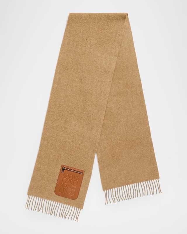 Anagram Pocket Wool & Cashmere Scarf